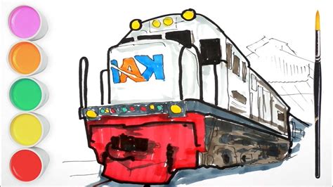 Menggambar Lokomotif Cc201 Menggambar Kereta Api Dan Mewarnai Part 32