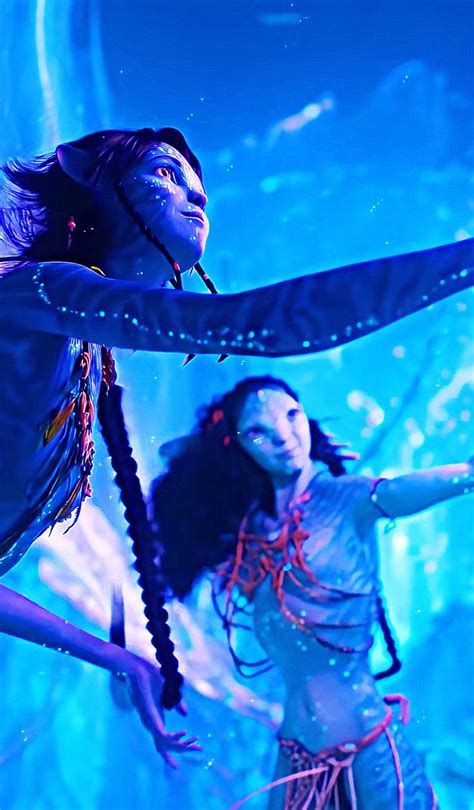 Kiri And Tsireya Edite Avatar Movie Cast Water Aesthetic Blue