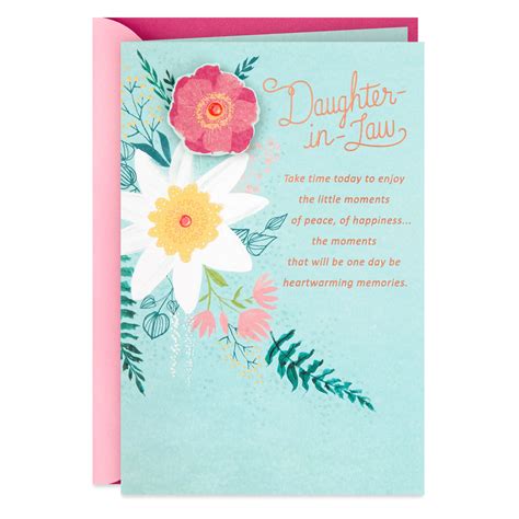 Enjoy Little Moments Mothers Day Card For Daughter In Law Greeting