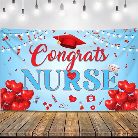 Buy Xtra Large Congrats Nurse Banner 72x44 Inch Red And Blue
