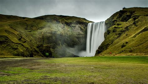 Iceland Waterfalls Moss Skogafoss Nature Wallpapers Hd Desktop