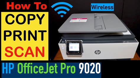 How To Scan Print And Copy With Hp Officejet Pro 9020 Printer Youtube