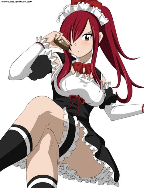 Erza Scarlet From Fairy Tail Maid Outfit Erza Scarlet Fairy Tail