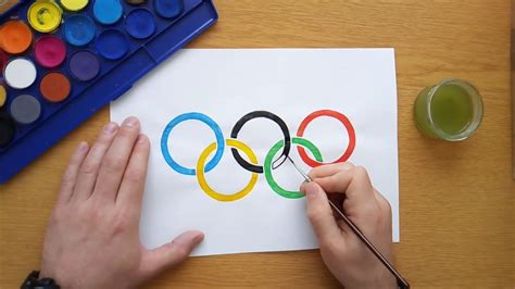 How To Draw The Olympic Rings Tokyo 2020 Youtube