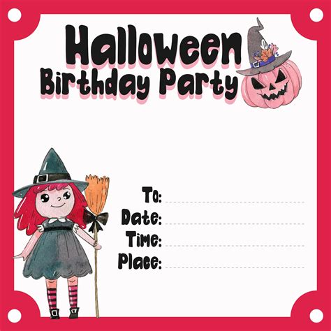 15 Best Halloween Party Printable Birthday Invitations Pdf For Free At Printablee