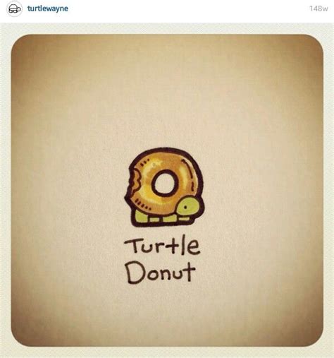 Donut Cute Turtle Drawings Animal Drawings Cool Drawings Turtle Love