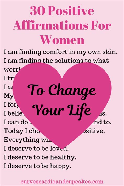 30 Positive Affirmations For Self Esteem And Confidence For Women