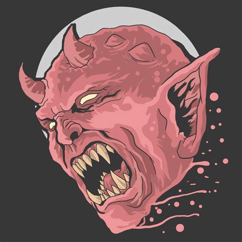 Devil Head Scream Design 1019266 Vector Art At Vecteezy