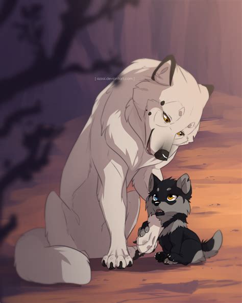 Azzai And Her Mother By Azzai On Deviantart Anime Wolf Cute Wolf