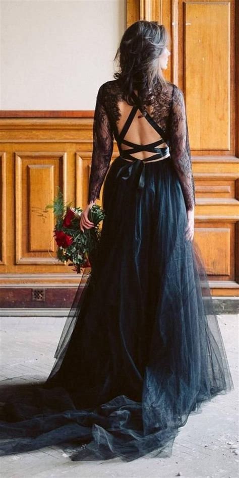 24 Black Wedding Dresses With Edgy Elegance Black Tulle Wedding Dress
