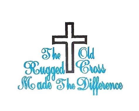 The Old Rugged Cross Embroidery Design With Cross Applique For Easter