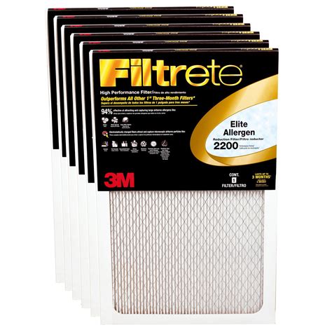 3m Filtrete 16x25x1 Elite Allergen Reduction Air Filter 6 Pack Ebay