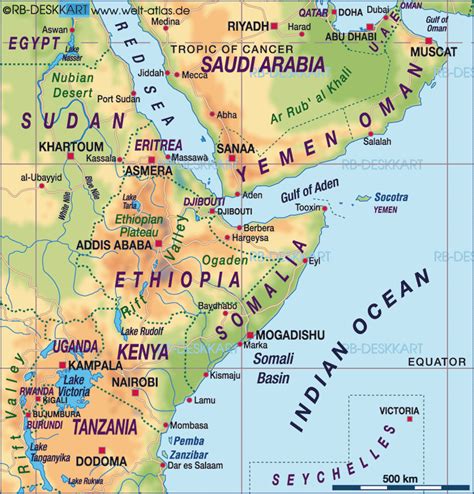 Map Of Horn Of Africa Region In Several States Welt Atlasde