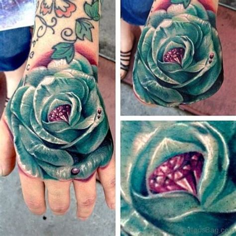 Josh black and white sleeve tattoos. 30 Fantastic Blue Rose Tattoos On Hand