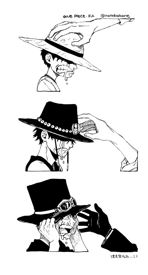 Monkey D Luffy Portgas D Ace Sabo And Shanks One Piece Drawn By
