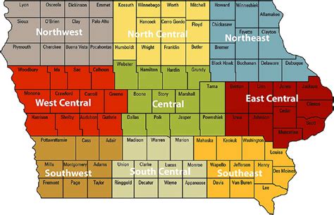 Map Of Iowas Nine Crop Reporting Districts Crds Figure Courtesy Of