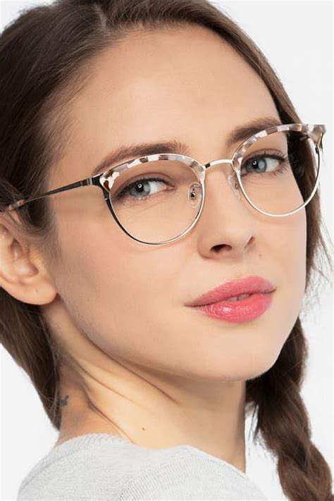 Bouquet Round Floral Silver Frame Glasses For Women Eyebuydirect Eyeglasses For Round Face