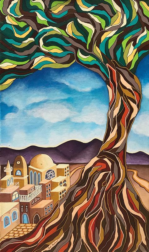 Tree Of Life Jewish Art Wall Print Judaica By Yael Etsy