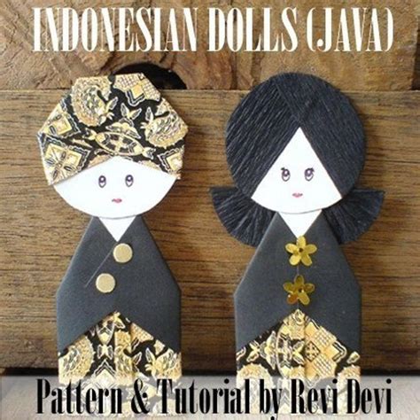 diy indonesian dolls patterns and tutorials in english etsy australia cultural crafts paper