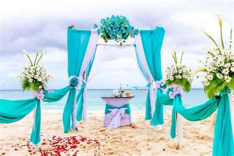 Beach Blue Curtain Wedding Backdrops Mj00020 E Beach Theme Wedding