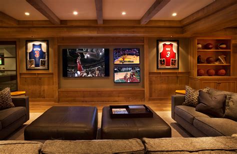 The Basement Lounge Multi Screen Entertainment Wall Lounge Room