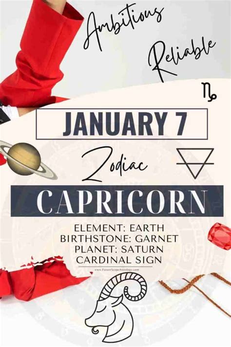 January 7 Zodiac Sign Capricorn Birthday Personality Birthstone