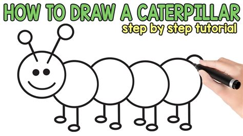 Step by step instruction of how to learn to draw a beautiful caterpillar using a pencil. How to Draw a Caterpillar - Step by Step Guide for Kids ...