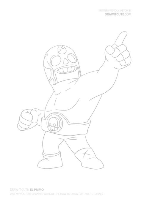 Like and share this video and please check out more of our easy drawing tutorials so you can learn how to get better at drawing. How to Draw El Primo super easy | Brawl Stars drawing ...