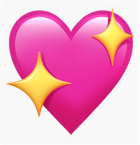 Sparkle Clipart Iphone Emojis Pink Heart Emoji Png Transparent Png