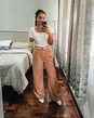 Renata lorena wide leg pants in 2023 | Outfits, Wide leg pants, Style