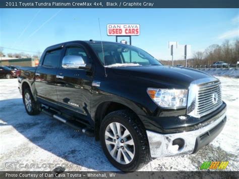 Black 2011 Toyota Tundra Platinum Crewmax 4x4 Graphite Gray