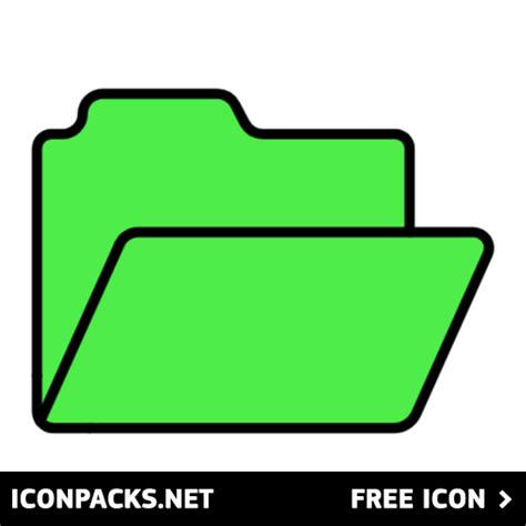 Free Green Open Folder Svg Png Icon Symbol Download Image