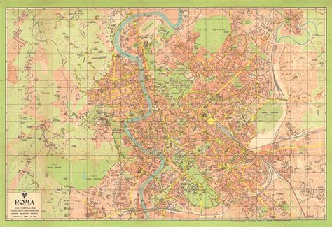 Mappa Di Roma Del 1950 Edita Da Cartografica Visceglia Cartografia Mappa