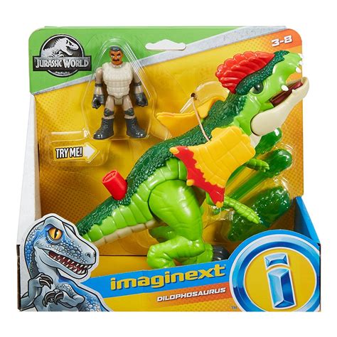 Køb Imaginext Jurassic World Dilophosaurus Agent Toy Figure