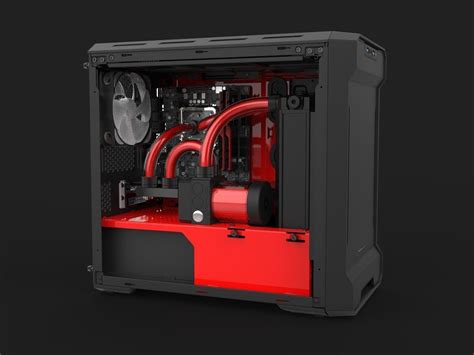 3d Model Water Cooled Gaming Pc Cgtrader