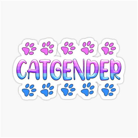 Catgender Kitty Cute Catgender Sticker For Sale By Freezepop88