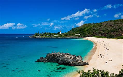 Waimea Bay Beach Park In Oahu Is Set Along The Dramatic Less Developed North Shore Of Oahu And