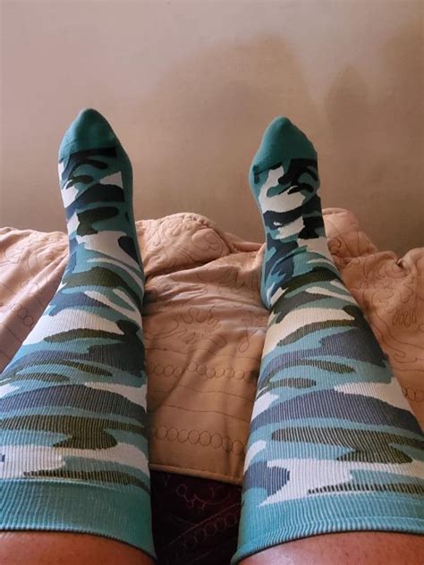 Camo Compression Knee High Socks Green Camo Johns Crazy Socks