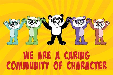 Caring Community Character Poster Mascot Junction