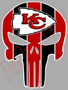 They compete in the national football leagu. Kansas City Chiefs Punisher Sticker Decal Car Truck Made ...
