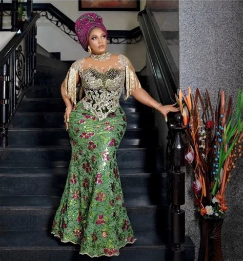 55 Latest Lace Aso Ebi Styles For 2023 Thrivenaija African Dress African Fashion Lace Gown