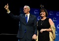 U.S. Vice President Mike Pence, left, and his wife, Karen Pence ...
