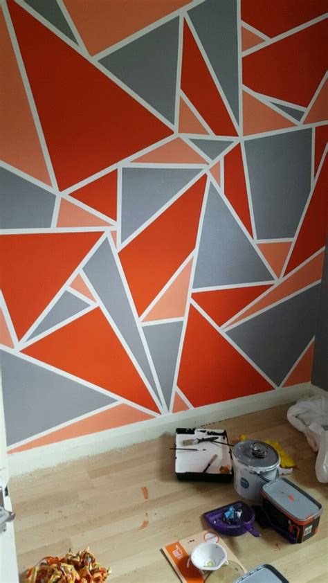 Geometric Wall Design Pintura De Parede Geométrica Pintura De Parede