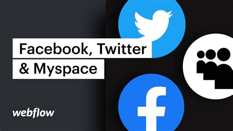 Add Facebook Twitter And Myspace Buttons To Your Site Webflow