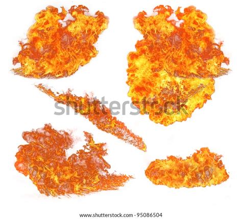 High Resolution Fire Collection Isolated On Stock Photo 95086504