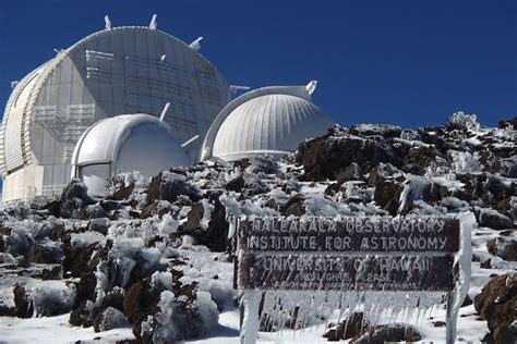 Shown Are The Haleakala Observatories In Hawaii Maui As Observed