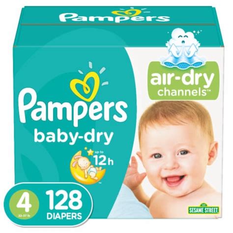 Pampers Baby Dry Diapers Size 4 128 Count Kroger