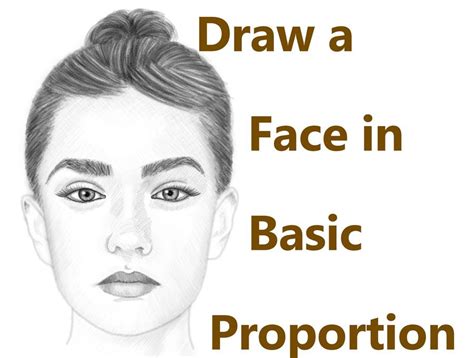 How To Draw A Face In Basic Proportions Drawing Beautiful Female Face Tutorial Face