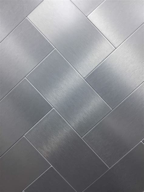 Brushed Silver Metal Texture Tile Surface Clean Aluminum Surface Stock