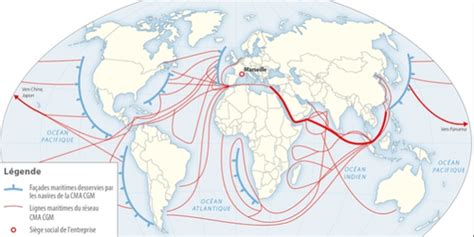 Les Lignes Desservies Par La Cma Cgm